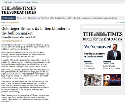 Goldfinger Brown's 2 Billion Blunder in the Bullion Market